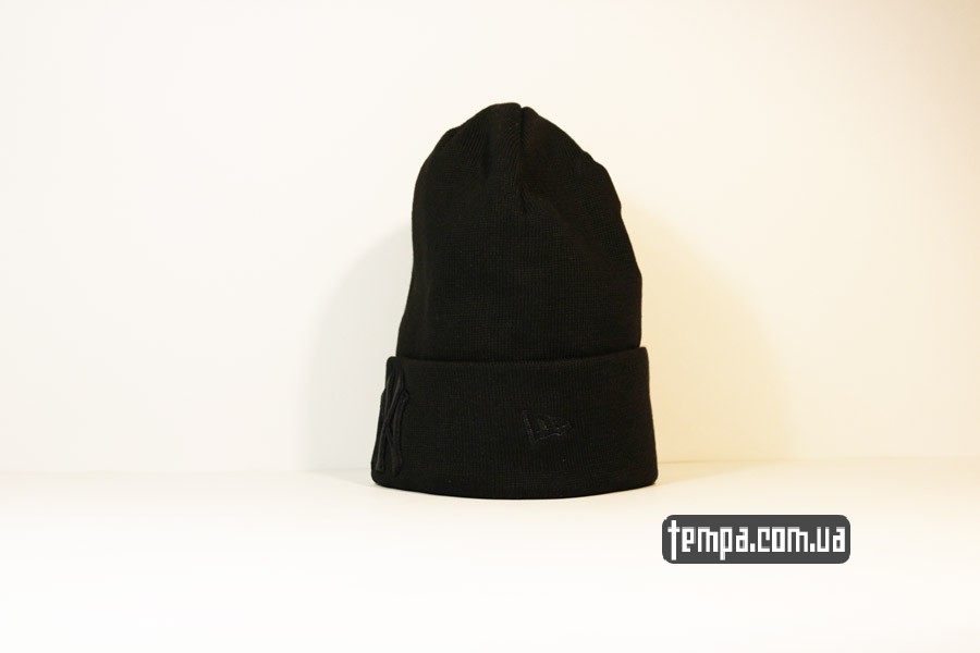 ньюэра одежда оригинал шапка beanie new york new era yankees черная